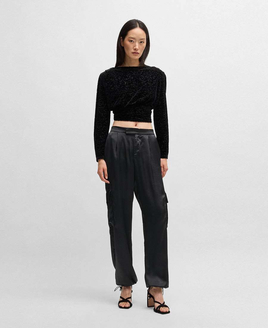 Boss Γυναικείο Παντελόνι Cargo με Ρυθμιζόμενα Μπατζάκια φωτογραφία