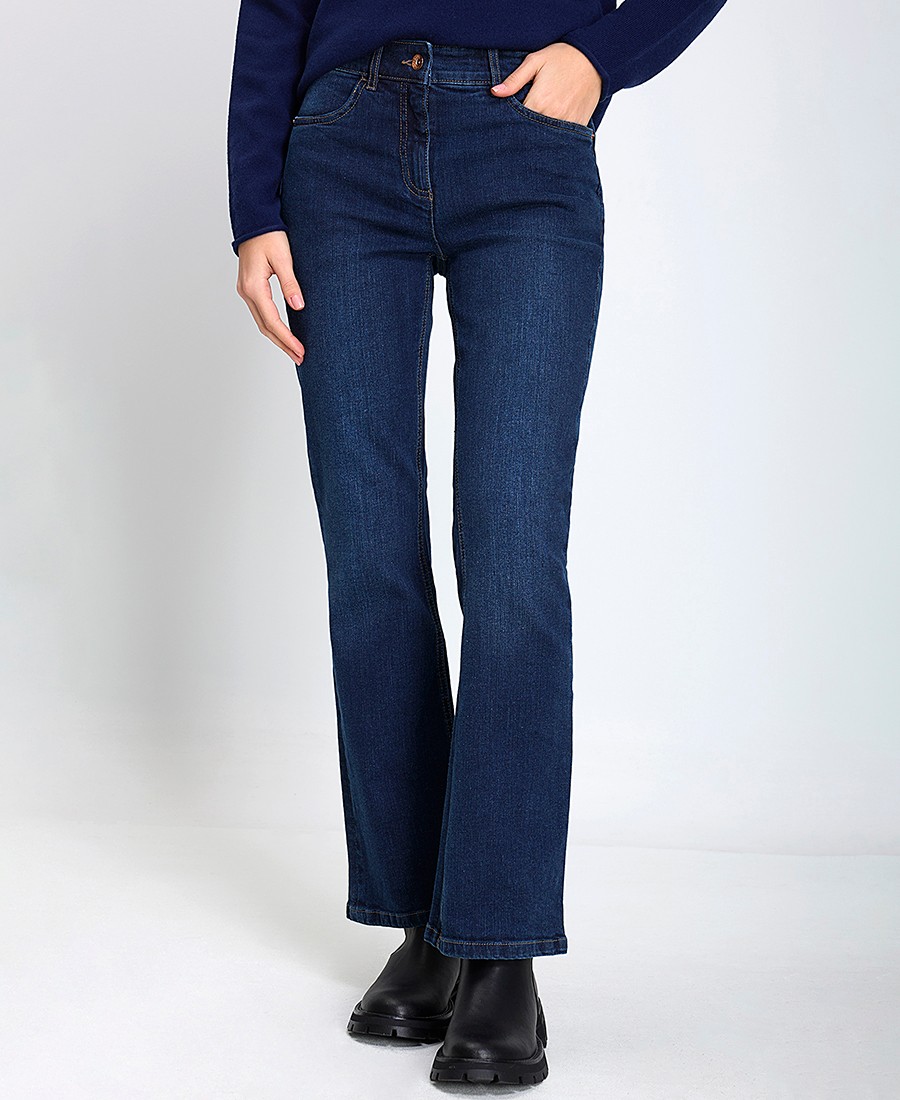 Γυναικείο Παντελόνι Τζιν Καμπάνα Regular Fit Μπλέ