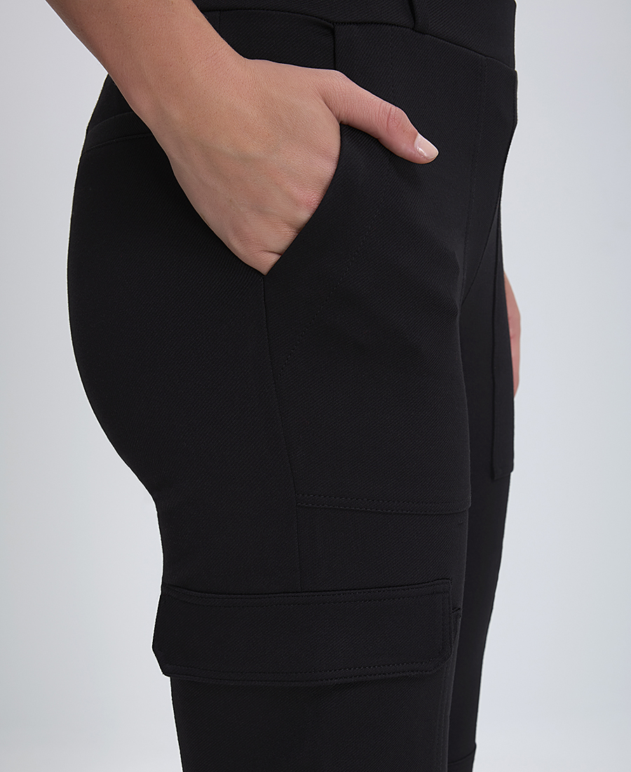 Vilagallo Vilagallo Γυναικείο Παντελόνι Regular Fit Ελαστκό Μαύρο - 4