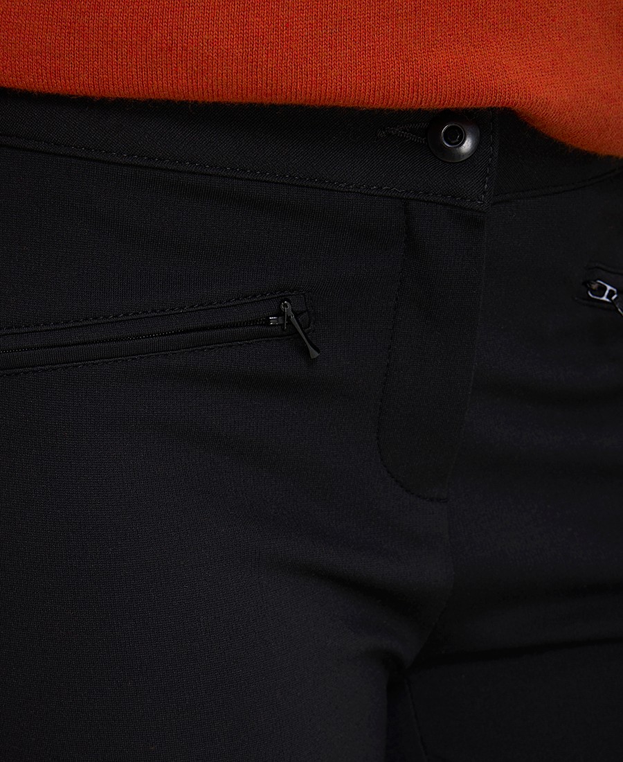 Γυναικείο Cropped Παντελόνι Slim Fit σε Μαύρο φωτογραφία