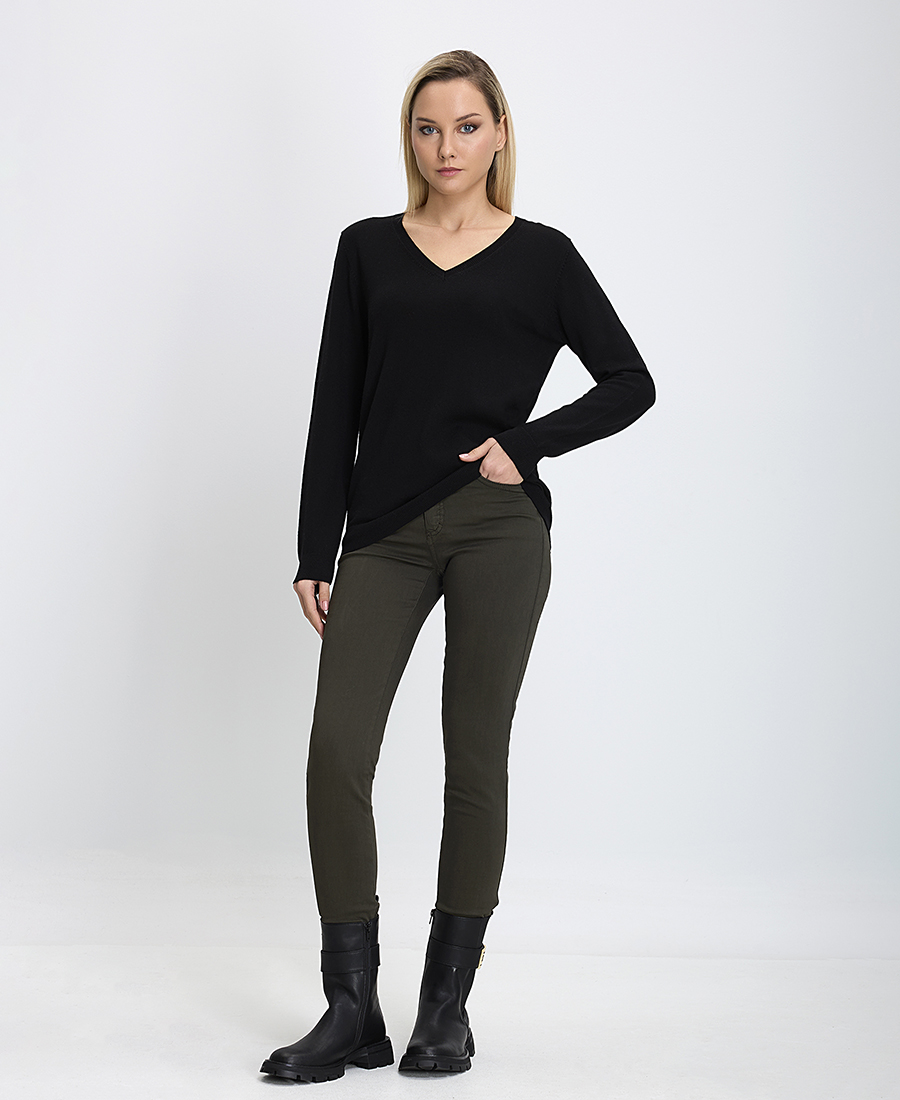 Γυναικείο Παντελόνι Skinny Fit με Ψηλή Μέση φωτογραφία