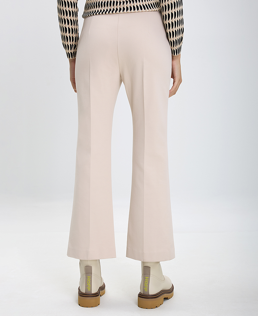 Maliparmi Γυναικείο Παντελόνι Cropped Wide Leg Fit Μπέζ φωτογραφία