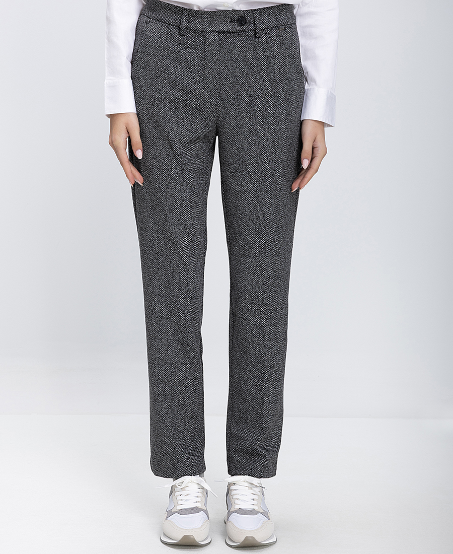 Γυναικείο Παντελόνι Straight Fit Με Διακριτική Υφή