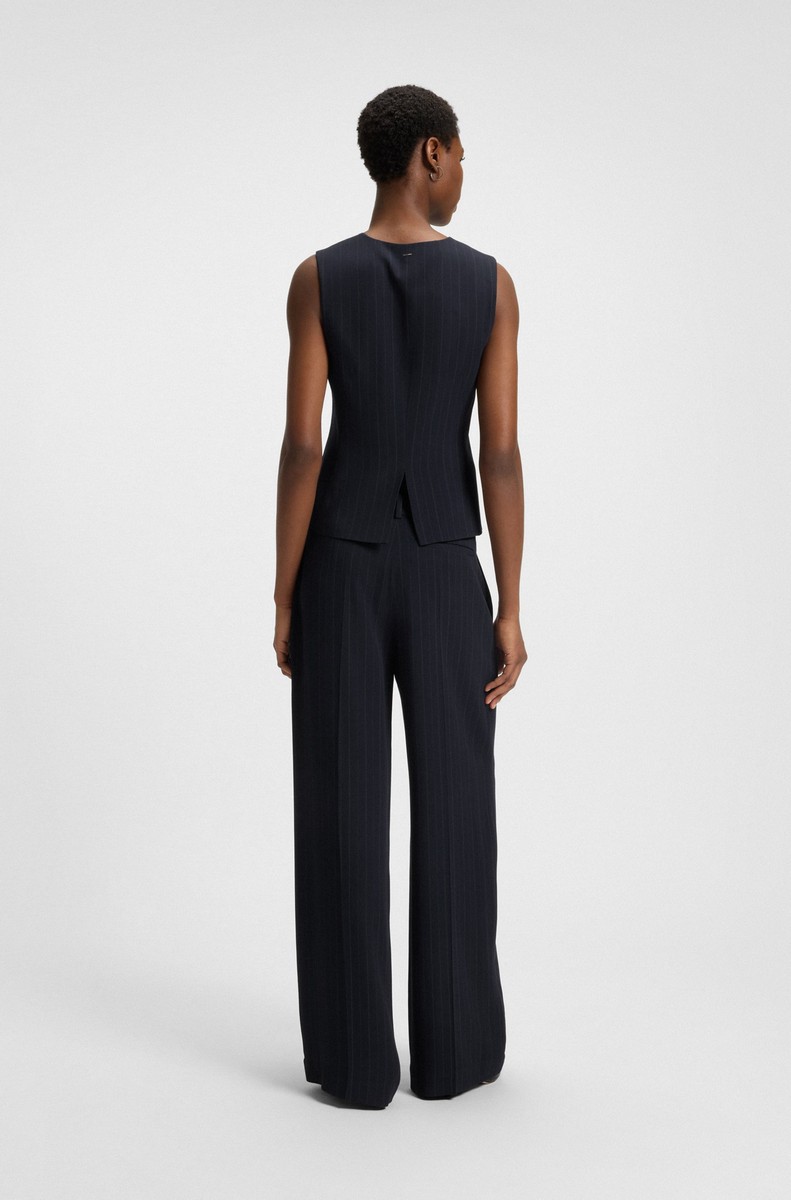 Boss Γυναικείο Παντελόνι Regular Fit Με Ρίγα Και Extra-Long Μήκος φωτογραφία