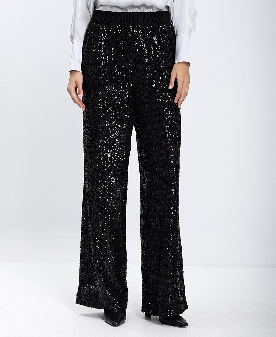 Boss Γυναικείο Παντελόνι Με Παγιέτες Classic Fit