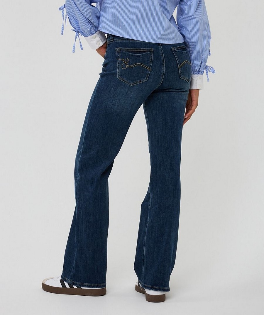 EsQualo Γυναικείο Τζιν Παντελόνι Regular Fit Βαμβακερό φωτογραφία