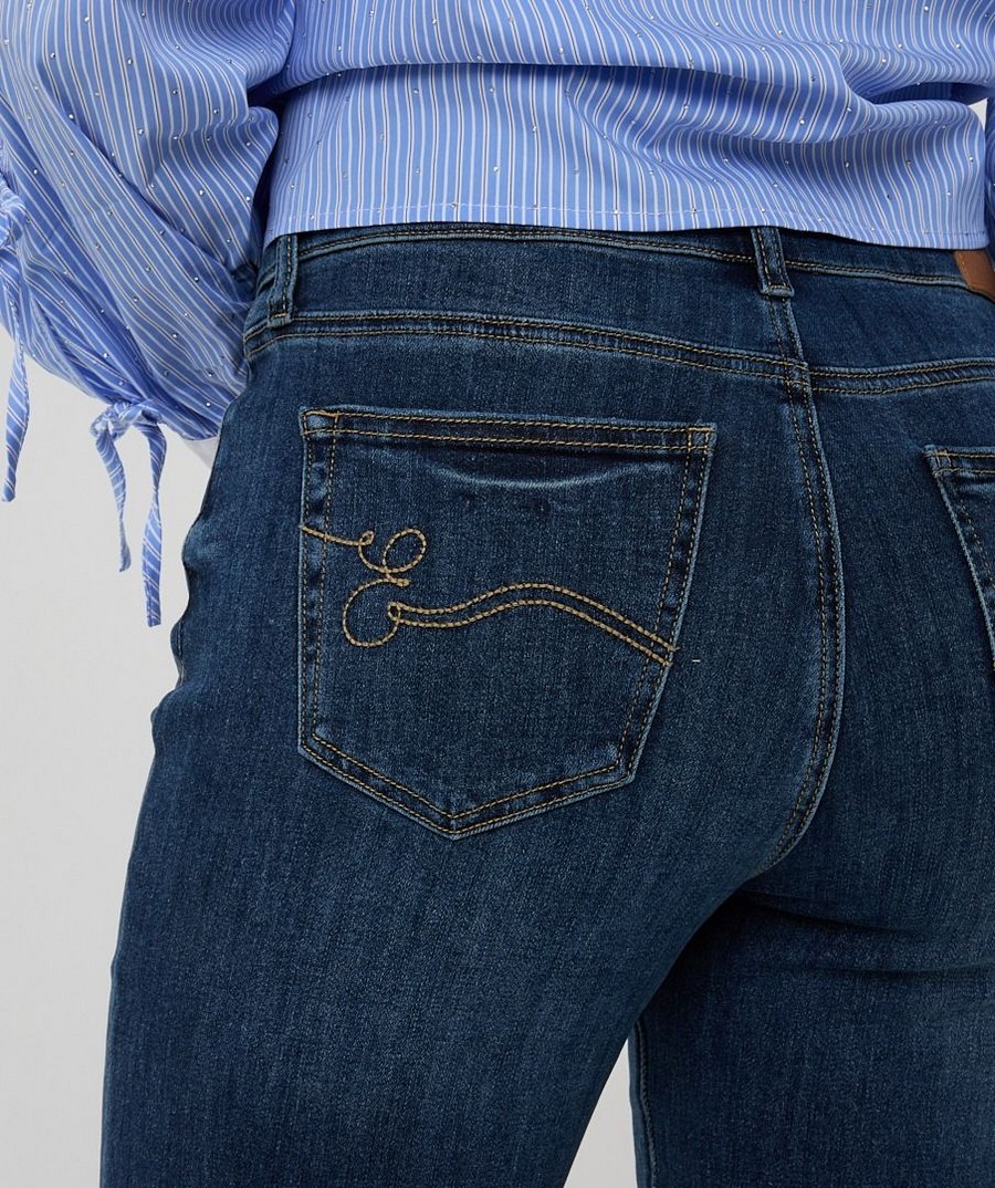 EsQualo Γυναικείο Τζιν Παντελόνι Regular Fit Βαμβακερό φωτογραφία