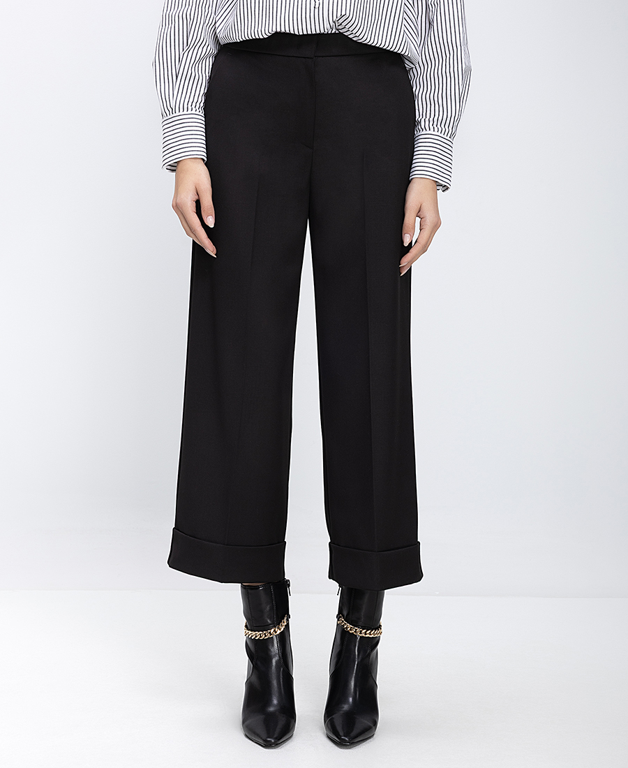 Γυναικείο Παντελόνι Wide Leg Cropped