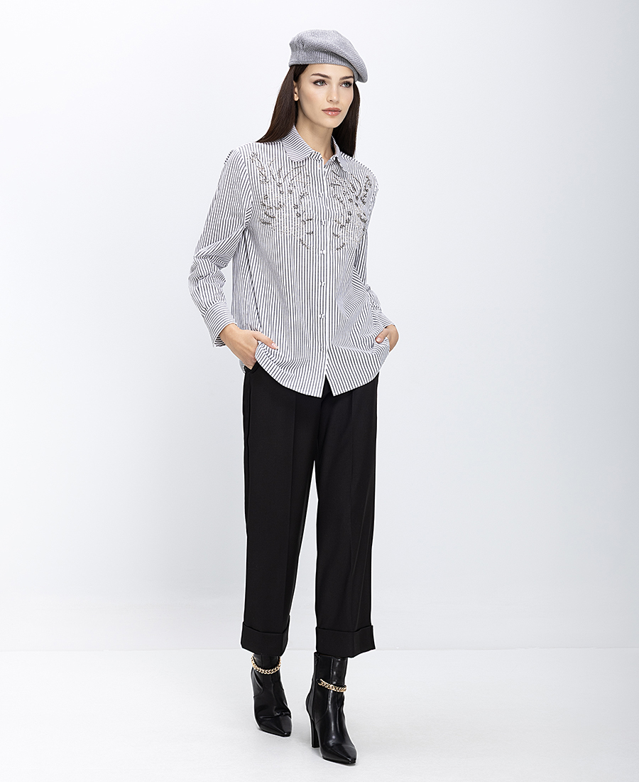Γυναικείο Παντελόνι Wide Leg Cropped