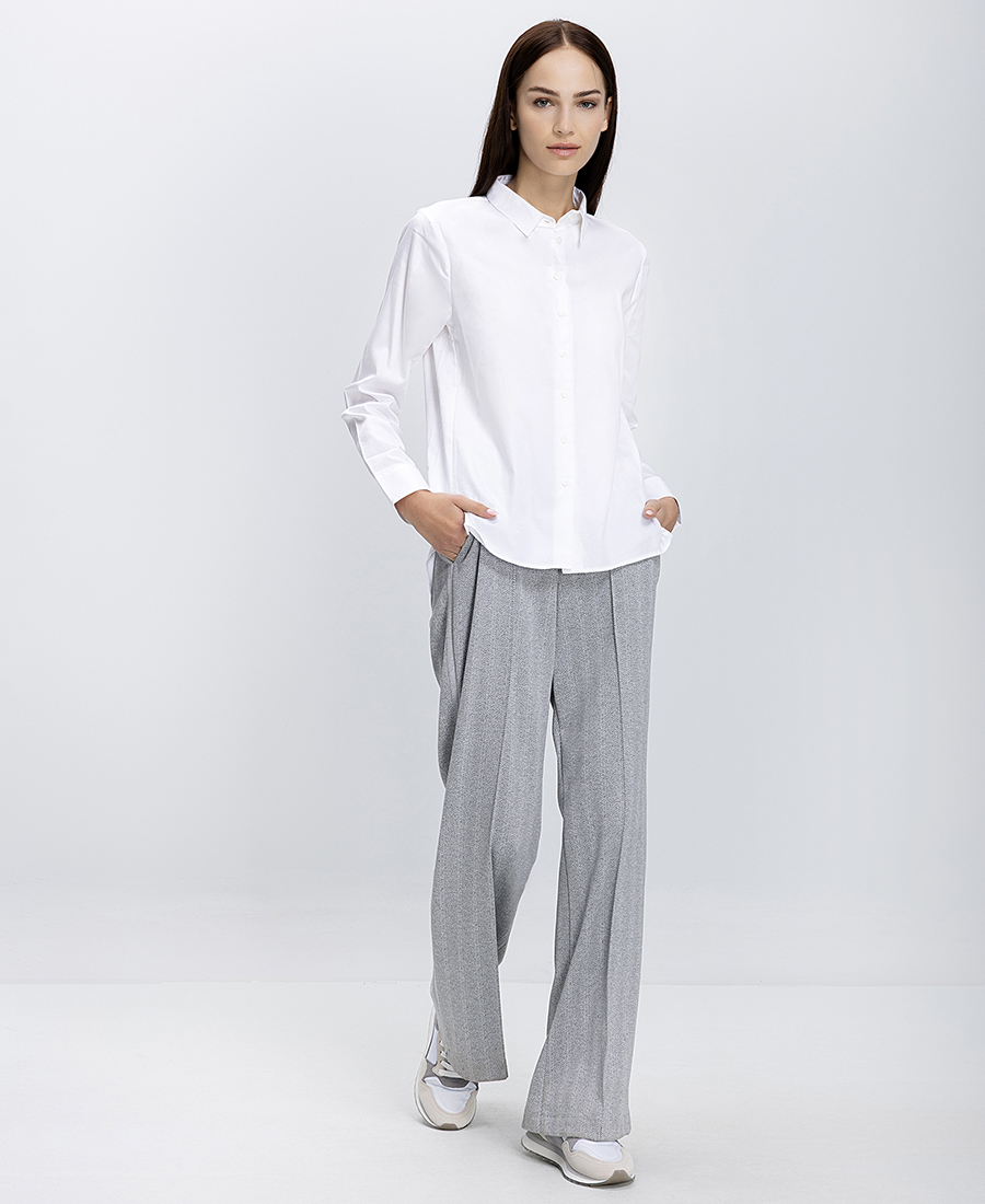 Γυναικείο Παντελόνι Straight Fit Με Κομψή Υφή φωτογραφία