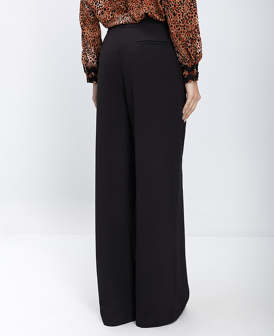 Maliparmi Γυναικείο Παντελόνι Wide Leg Με Διακοσμητικά Κουμπιά φωτογραφία