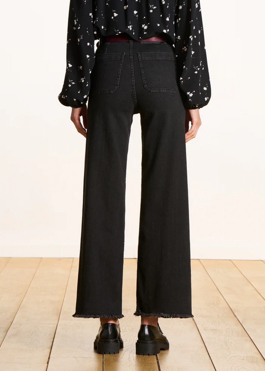 La Fee Maraboutee Γυναικείο Παντελόνι Τζιν Βαμβακερό Wide Leg φωτογραφία