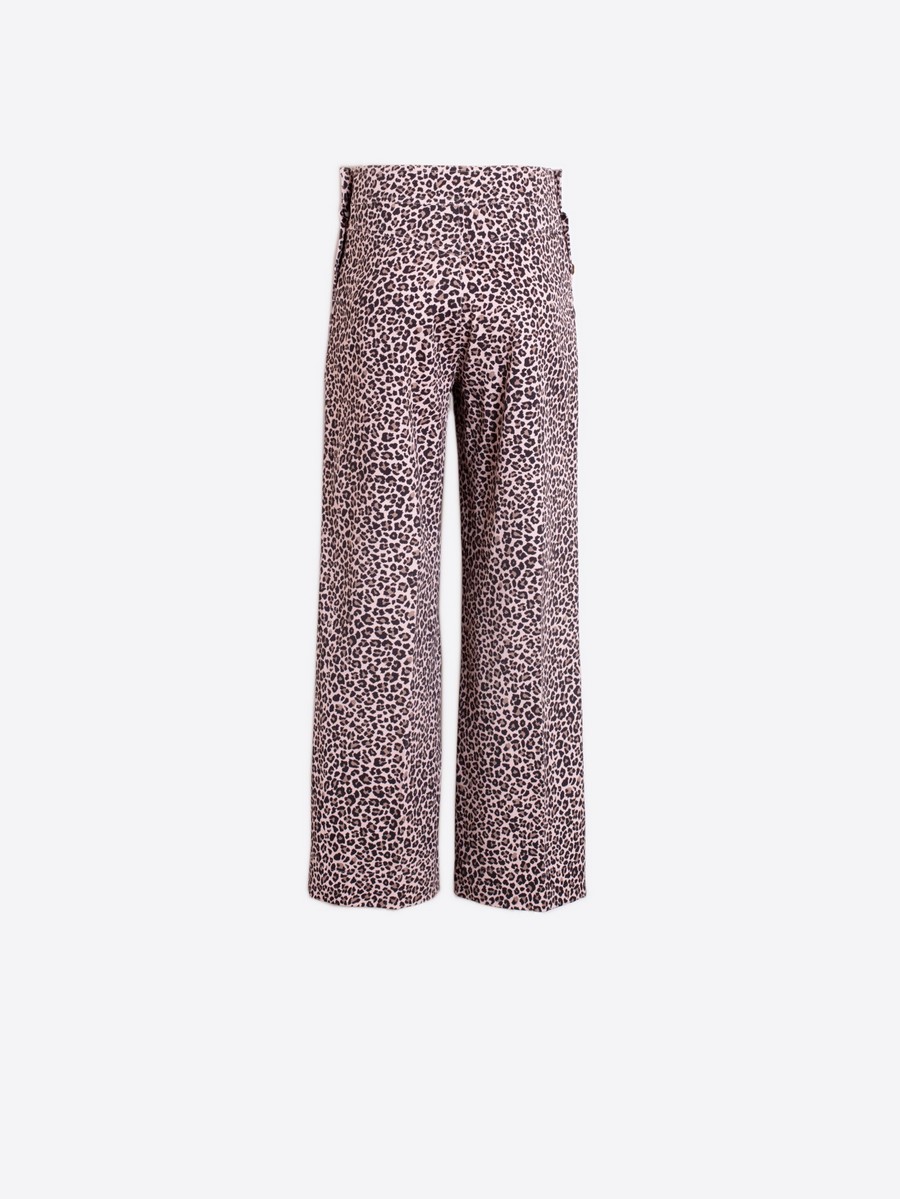 Vilagallo Γυναικείο Παντελόνι Wide-Leg Με Animal Print φωτογραφία