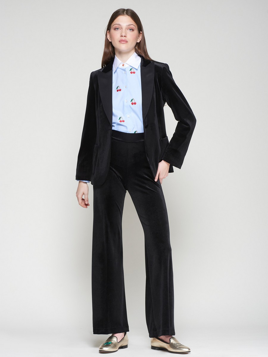 Vilagallo Γυναικείο Παντελόνι Regular Fit Βελούδινο