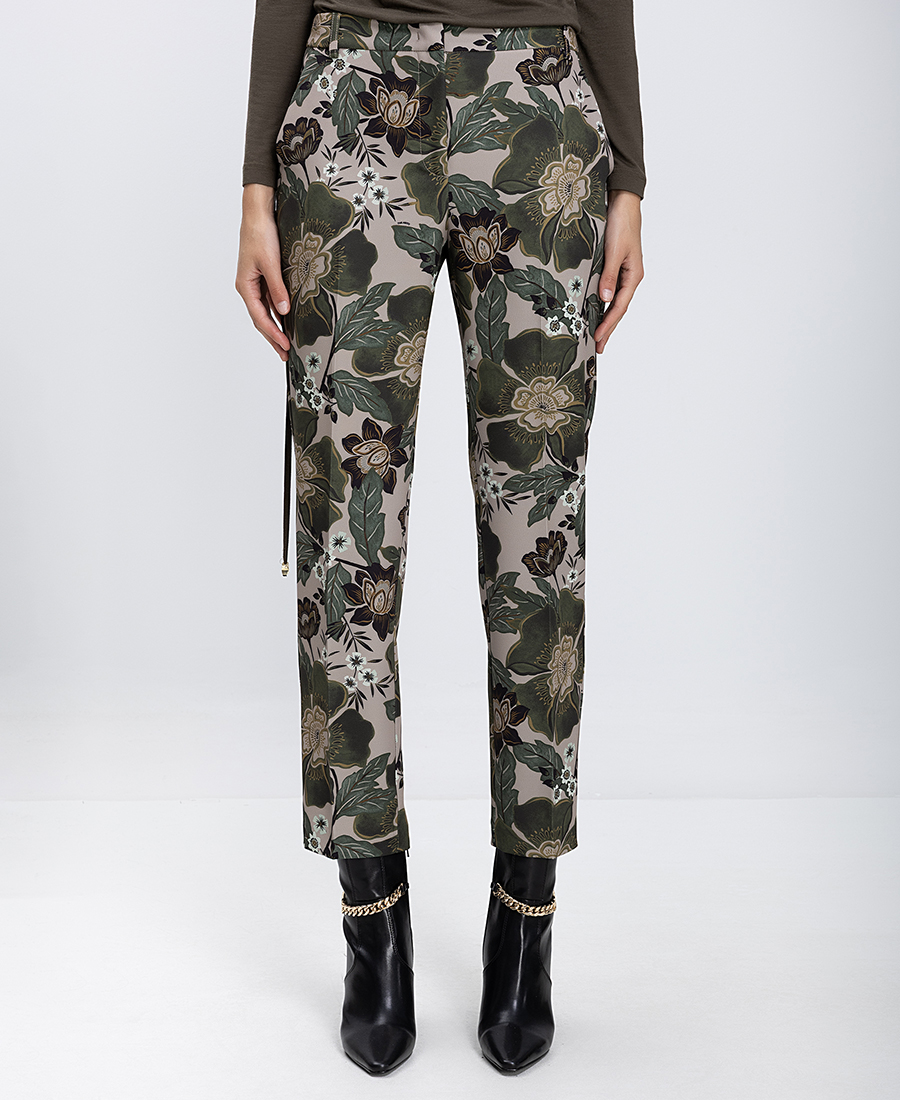 The Abito The Abito Γυναικείο Παντελόνι Floral Straight Fit