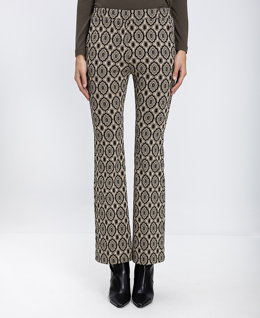 The Abito The Abito Γυναικείο Παντελόνι Με Γεωμετρικό Μοτίβο Straight Fit