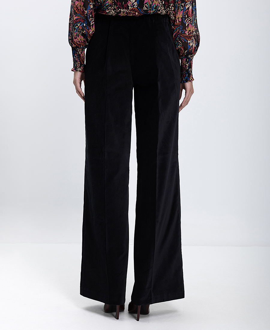 Luckylu Γυναικείο Παντελόνι Από Βελούδινη Υφή Wide Leg Fit φωτογραφία