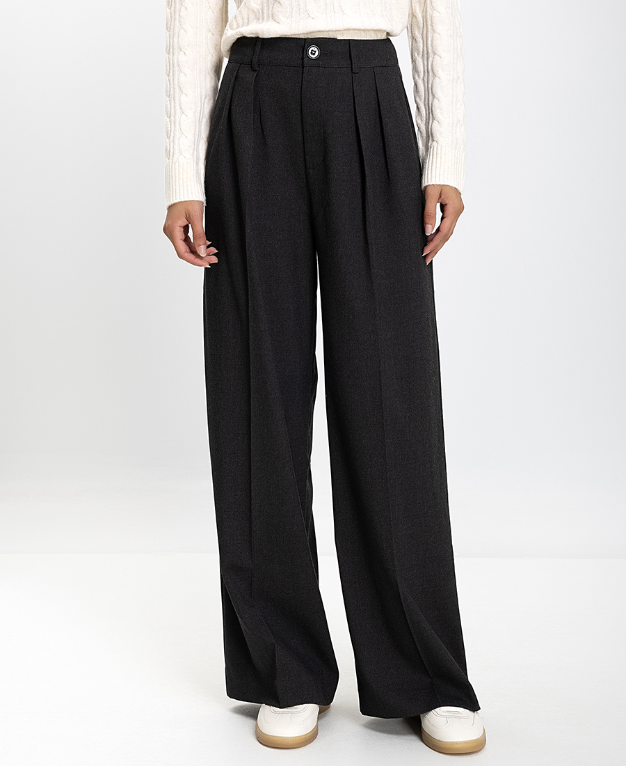 Petite Mendigote Paris Petite Mendigote Γυναικείο Παντελόνι Wide Leg Με Πιέτες