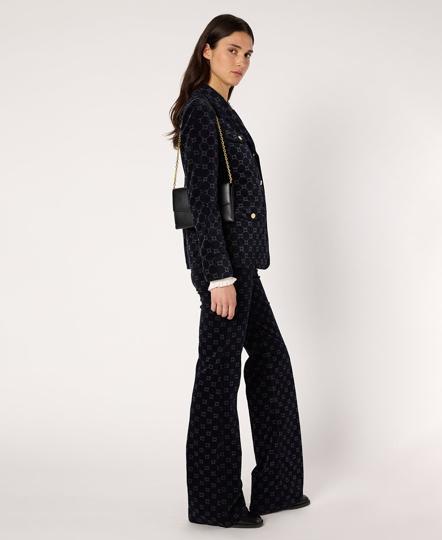 Gerard Darel Βελούδινο Παντελόνι με Καμπάνα και Μονόγραμμα φωτογραφία