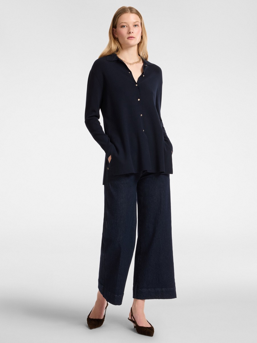 Elena Miro Γυναικείο Tailored Τζιν Cropped σε Μπλε φωτογραφία