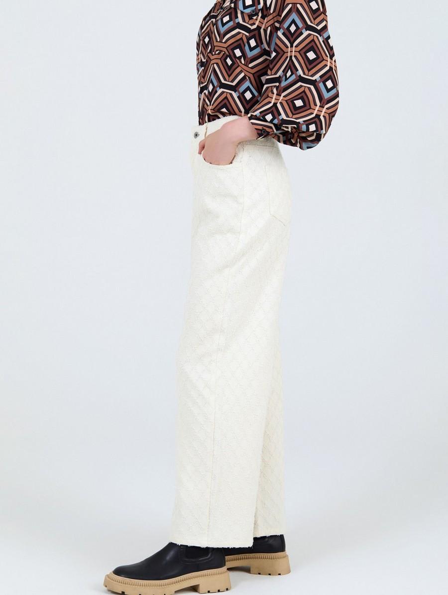 Skatie Γυναικείο Βαμβακερό Παντελόνι Με Ανάγλυφο Σχέδιο φωτογραφία