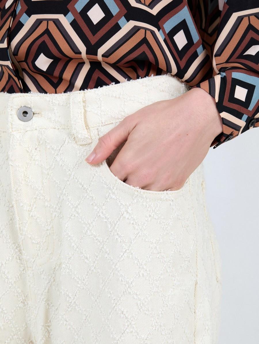 Skatie Γυναικείο Βαμβακερό Παντελόνι Με Ανάγλυφο Σχέδιο φωτογραφία