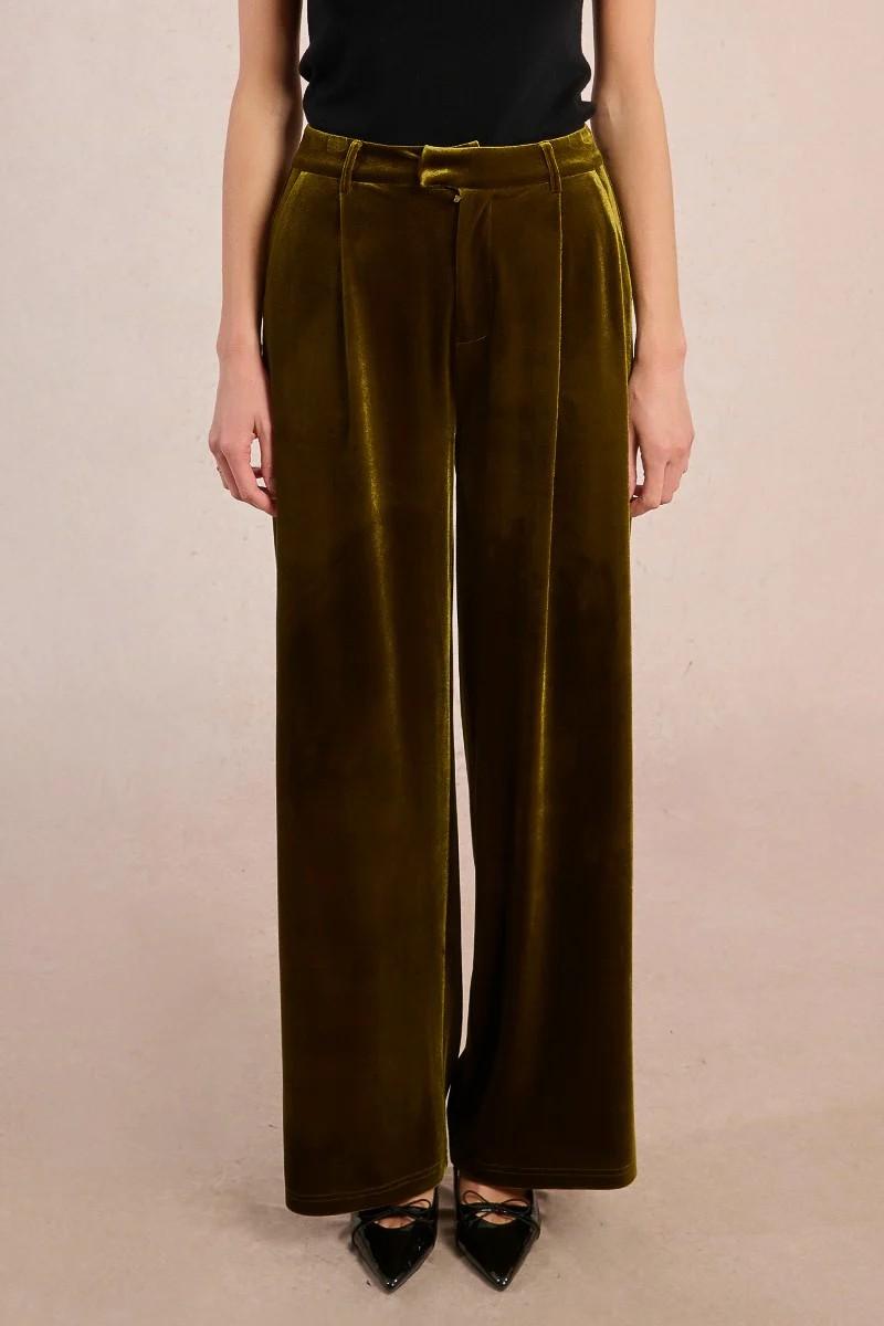 Molly Bracken Molly Bracken Γυναικείο Παντελόνι Από Βελούδο Wide Leg