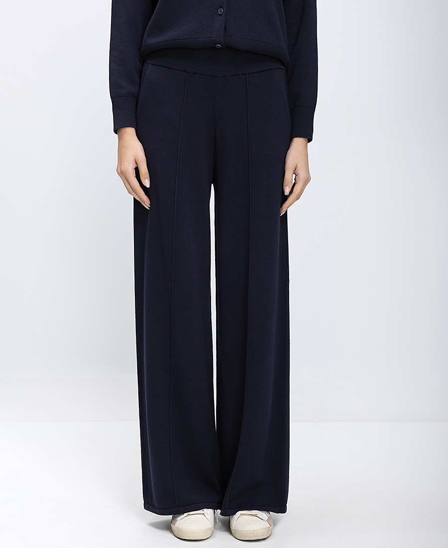 The Fashion People Γυναικείο Παντελόνι Wide Leg Με Μπροστινές Ραφές