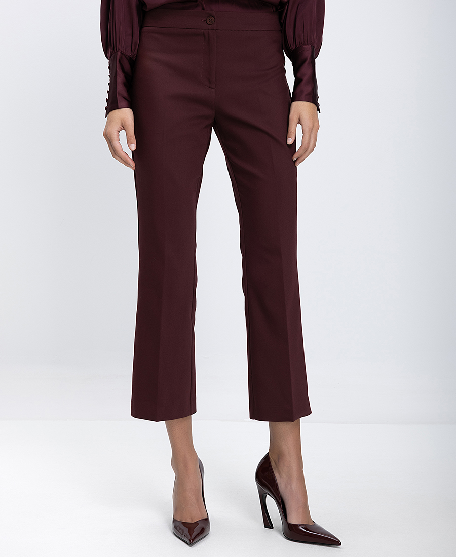 Caractere Caractere Γυναικείο Παντελόνι Με Cropped Γραμμή Straight Fit