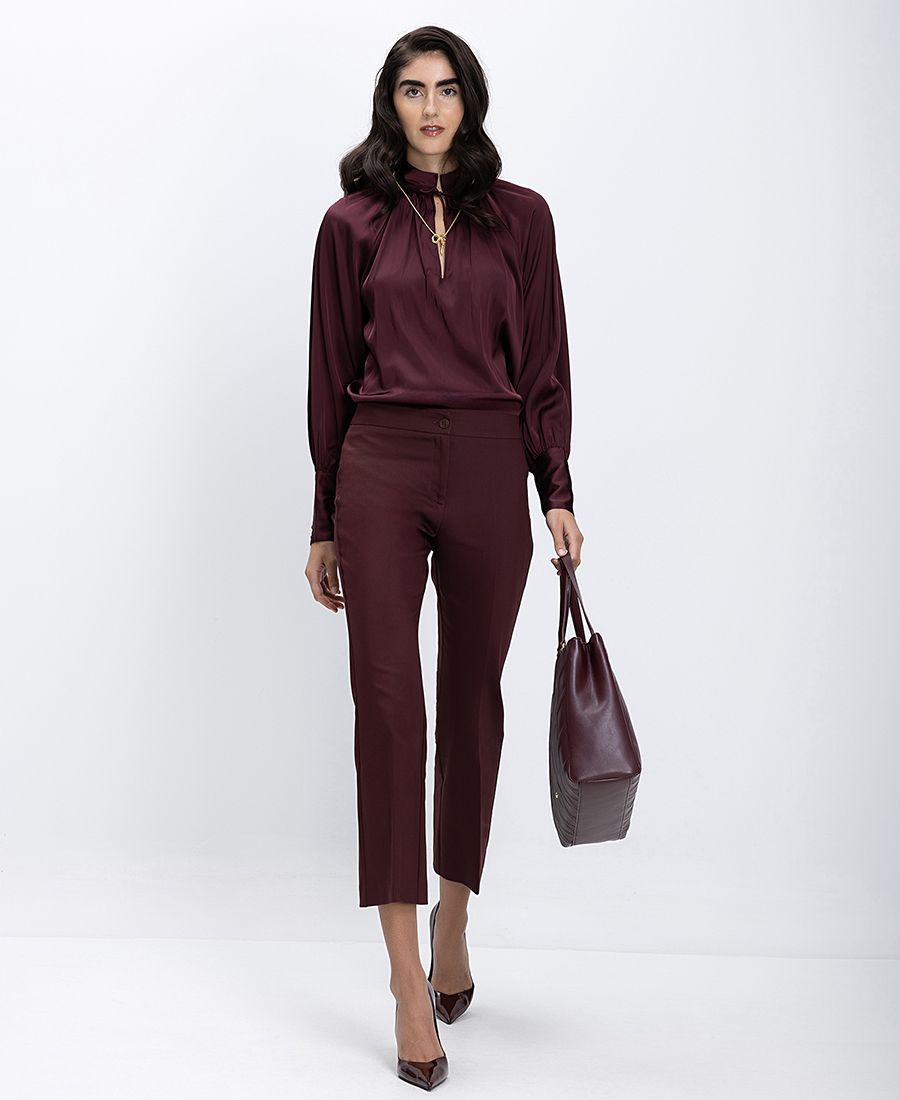 Caractere Γυναικείο Παντελόνι Με Cropped Γραμμή Straight Fit φωτογραφία