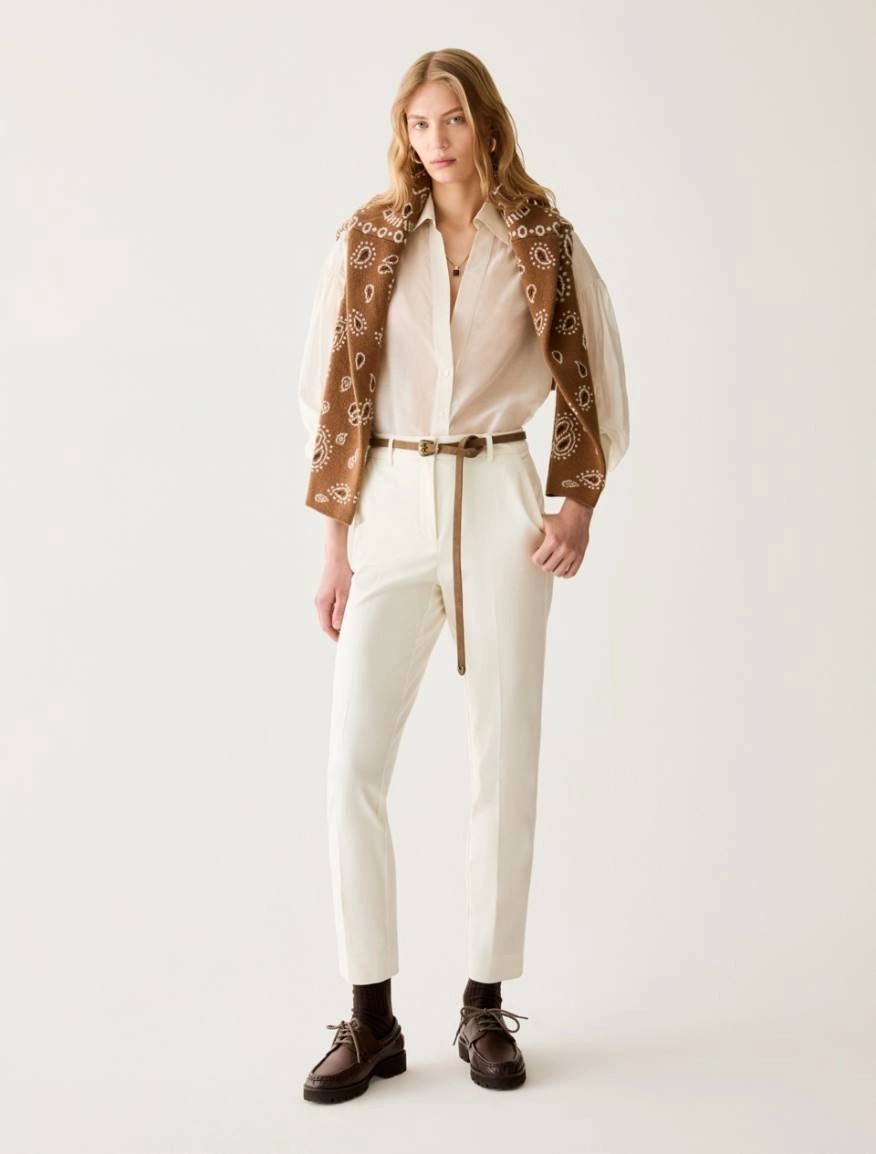 Penny Black Pennyblack Γυναικείο Παντελόνι Μονόχρωμο Με Πιέτα Slim Fit Για Business & Formal Εμφανίσεις