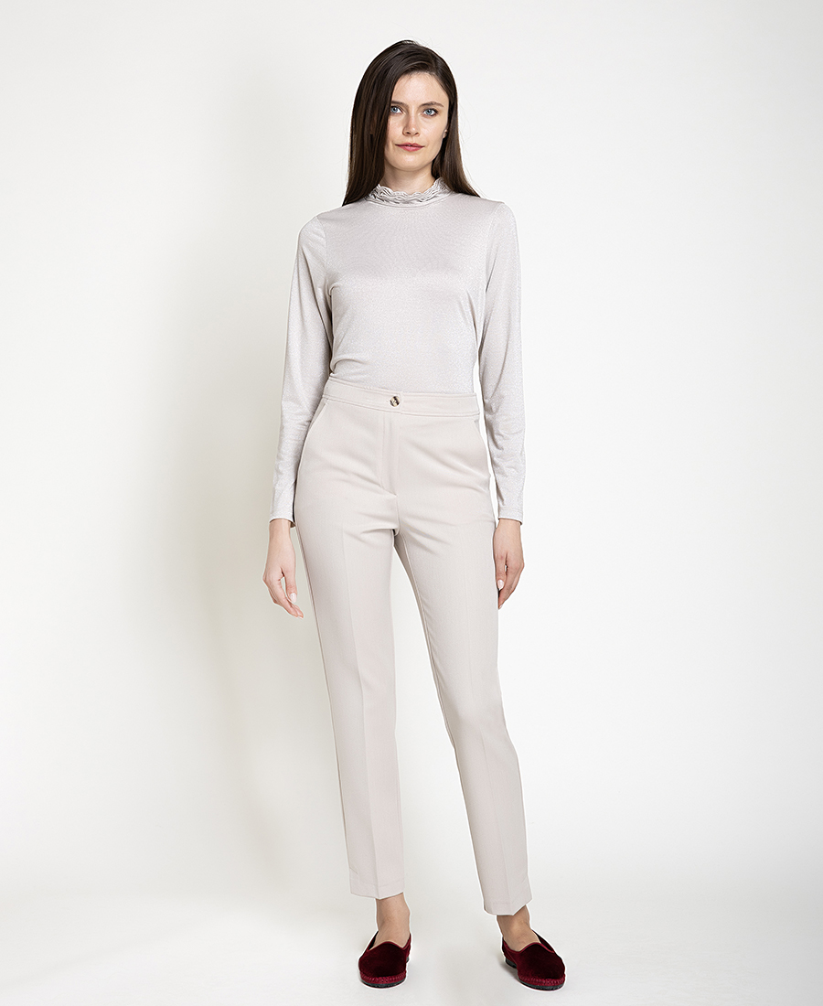 Γυναικείο Παντελόνι Cropped Straight Fit Για Business & Smart Casual Εμφανίσεις