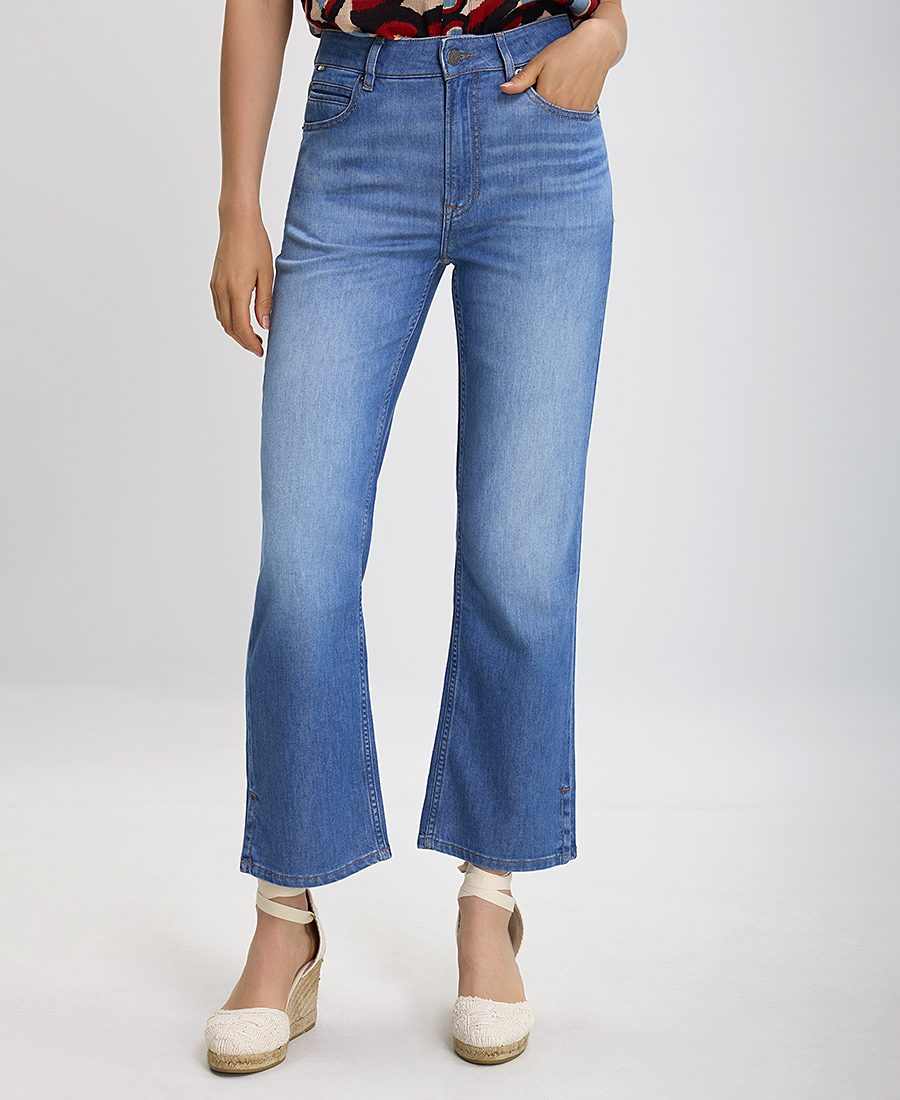 Boss BOSS denim cropped stretch παντελόνι