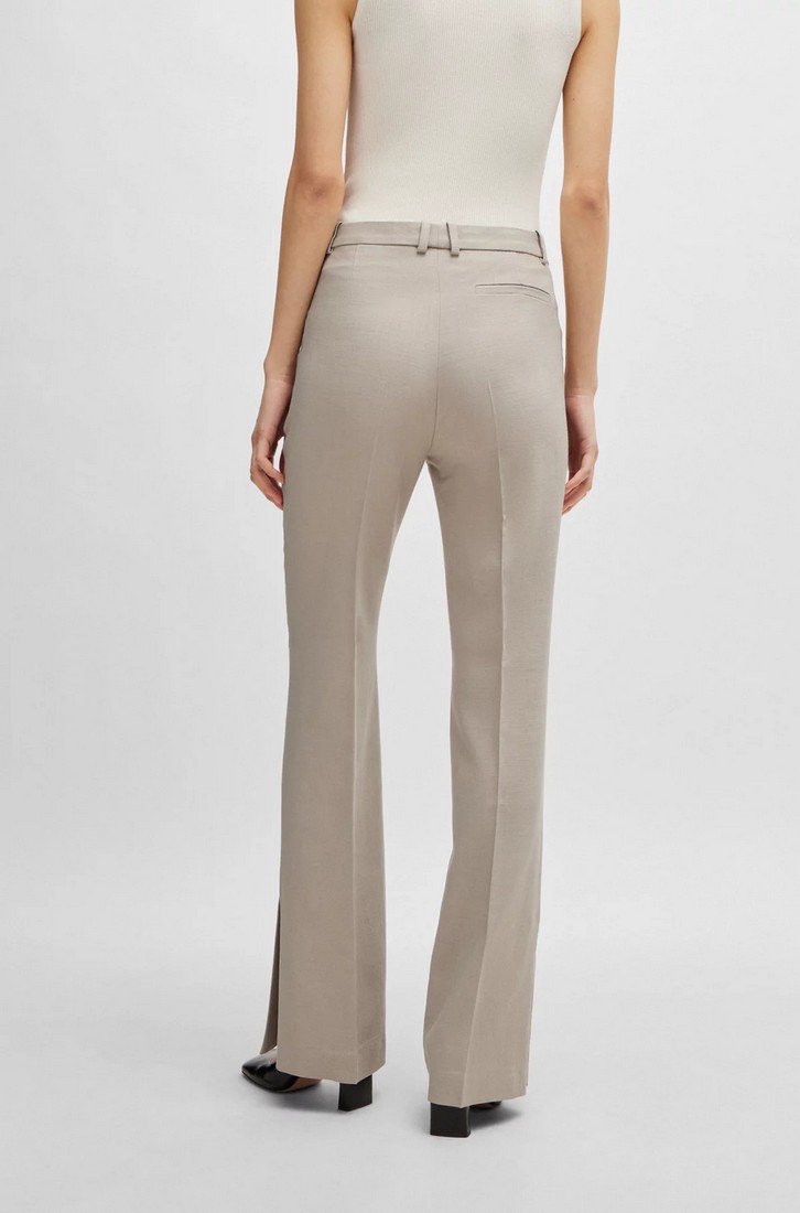 Boss Παντελόνι Flared σε Μπεζ φωτογραφία