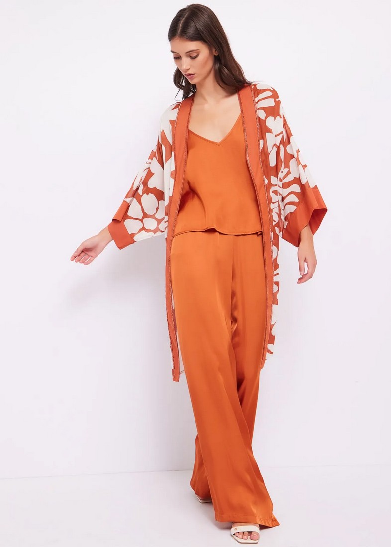 Gaudi Παντελόνα Σατέν σε Κεραμιδί φωτογραφία