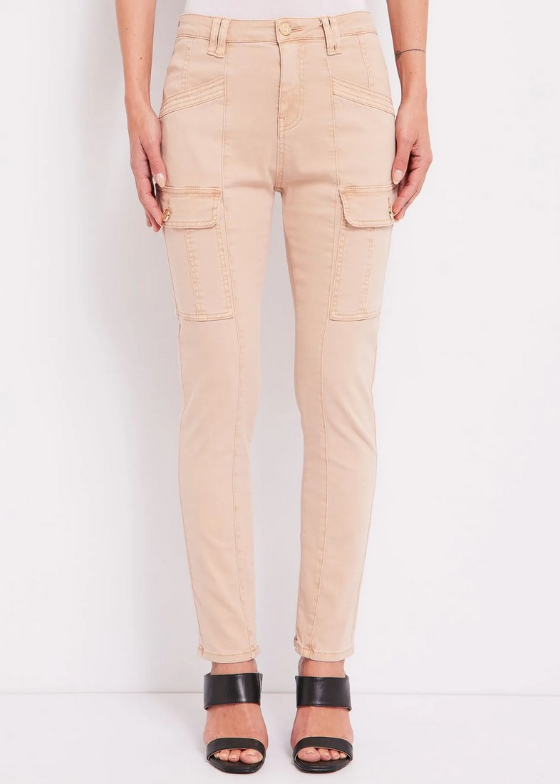 Gaudi Gaudi Παντελόνι Cargo Skinny σε Light Beige