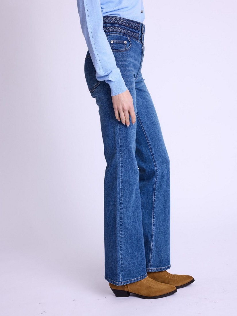 Berenice Flare jeans - braided waistband φωτογραφία