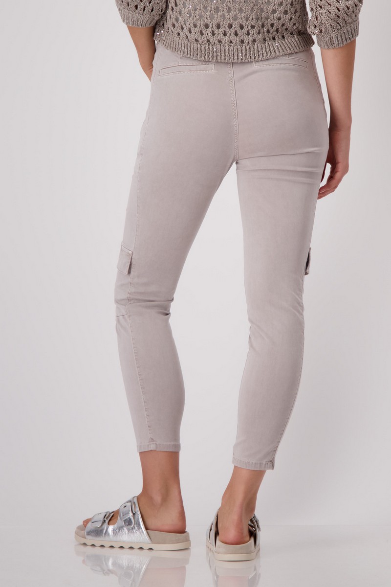 Monari Γυναικείο Παντελόνι Cargo σε Μπεζ φωτογραφία