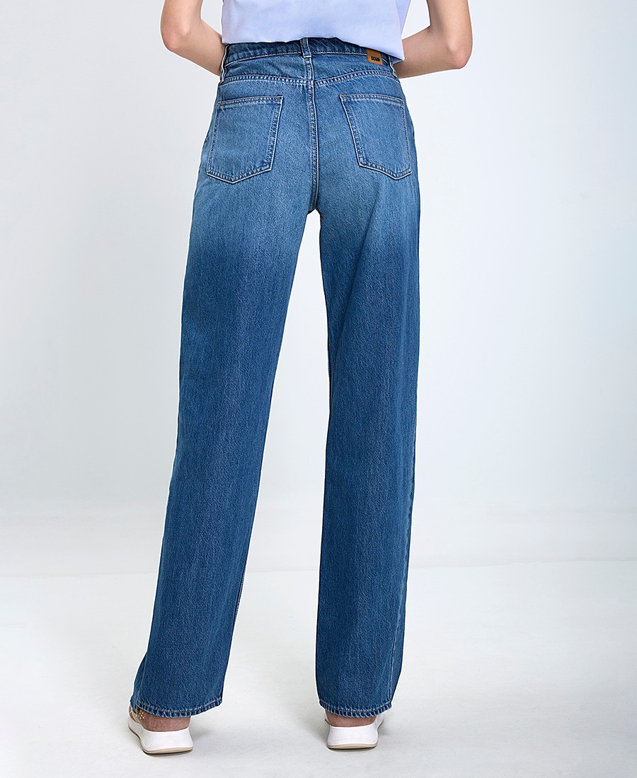 Boss Γυναικείο Τζιν Παντελόνι Κανονική Γραμμή Βαμβακερό Μπλε φωτογραφία