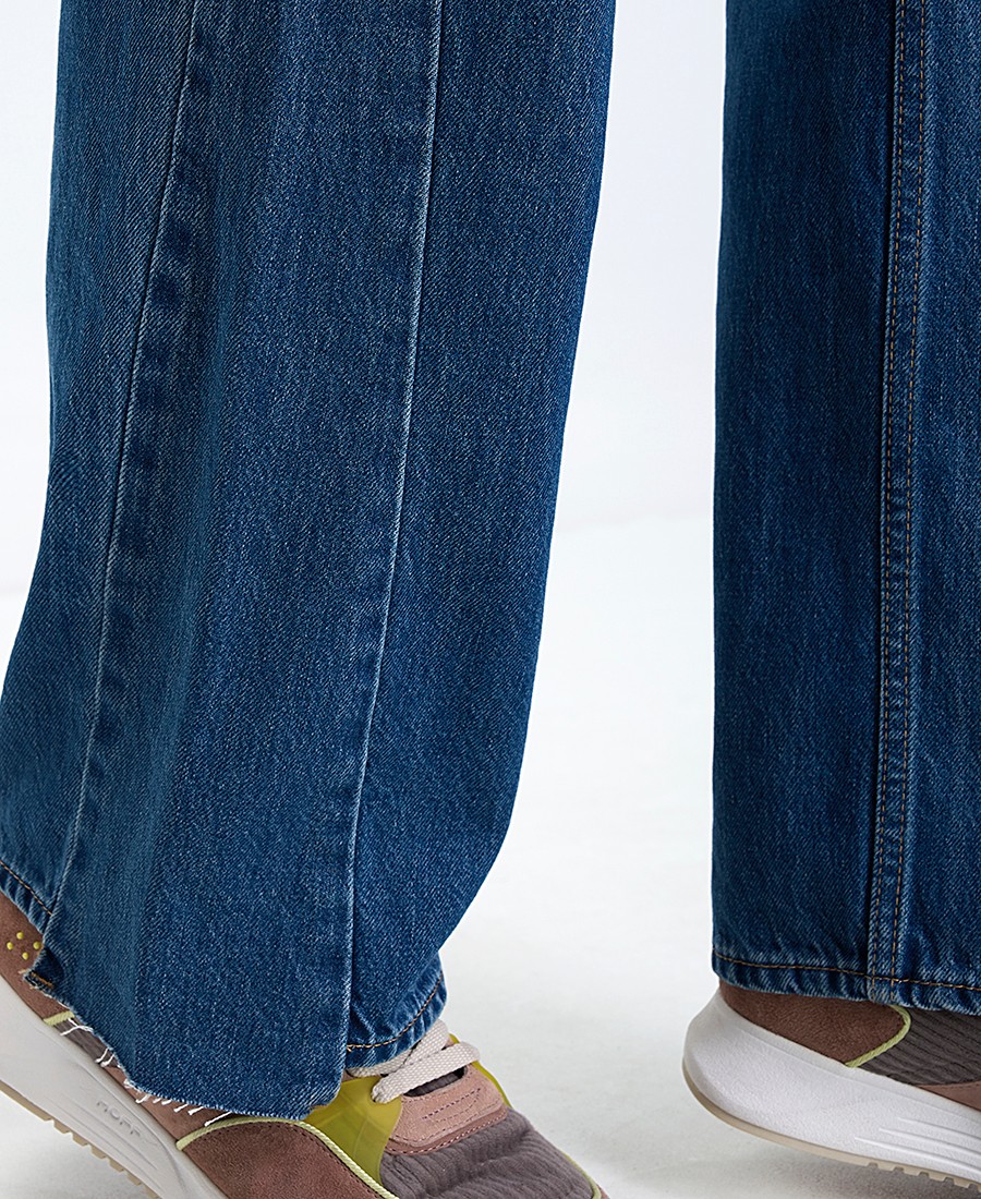 Boss Γυναικείο Τζιν Παντελόνι Κανονική Γραμμή Βαμβακερό Μπλε φωτογραφία