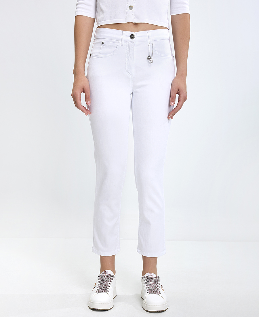 Ariela Montero Γυναικείο Παντελόνι Regular Fit με Cropped Γραμμή και Μεταλλικό Charm