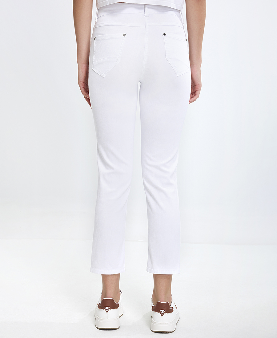 Γυναικείο Παντελόνι Regular Fit με Cropped Γραμμή και Μεταλλικό Charm φωτογραφία