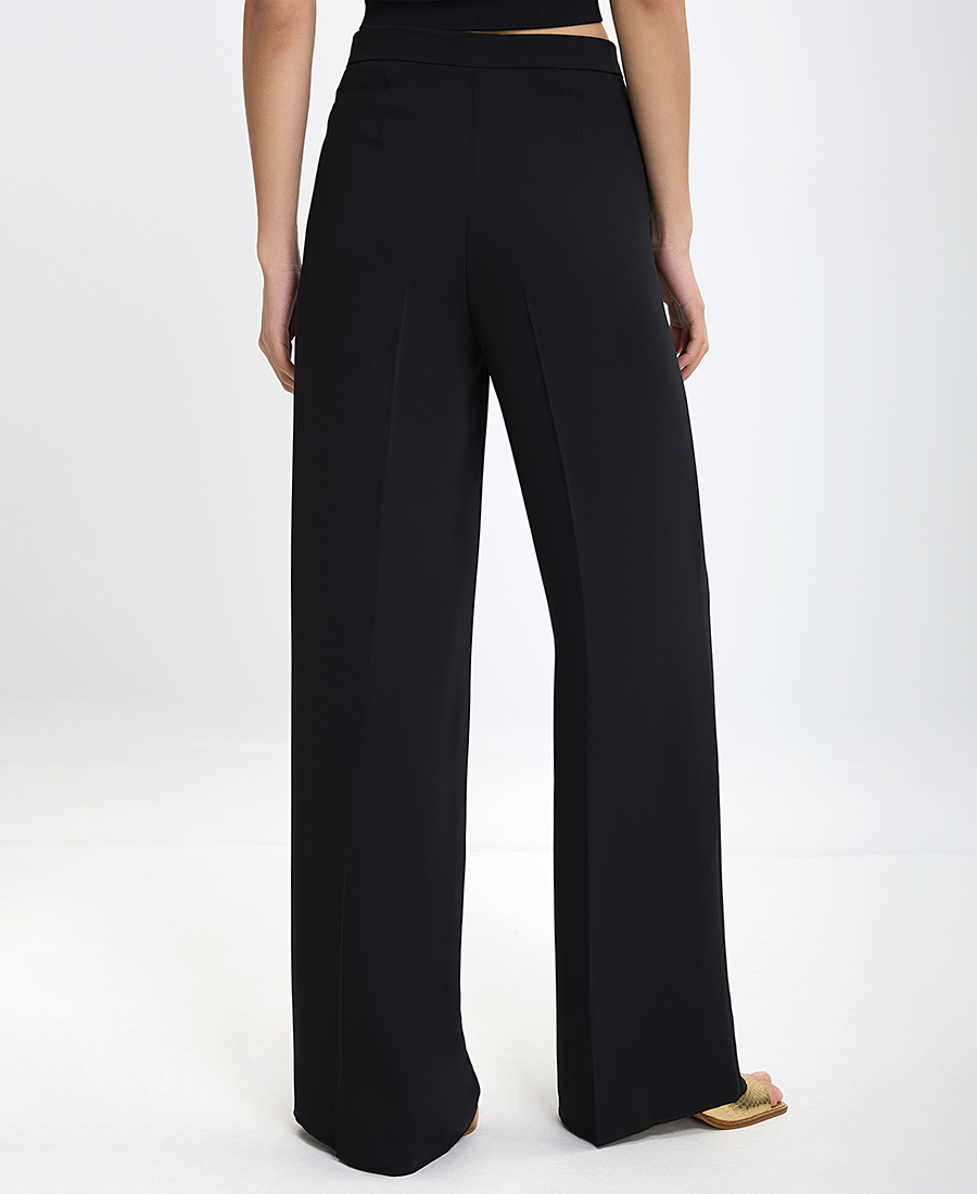 Γυναικείο Ψηλόμεσο Παντελόνι Wide Leg σε Μαύρο φωτογραφία