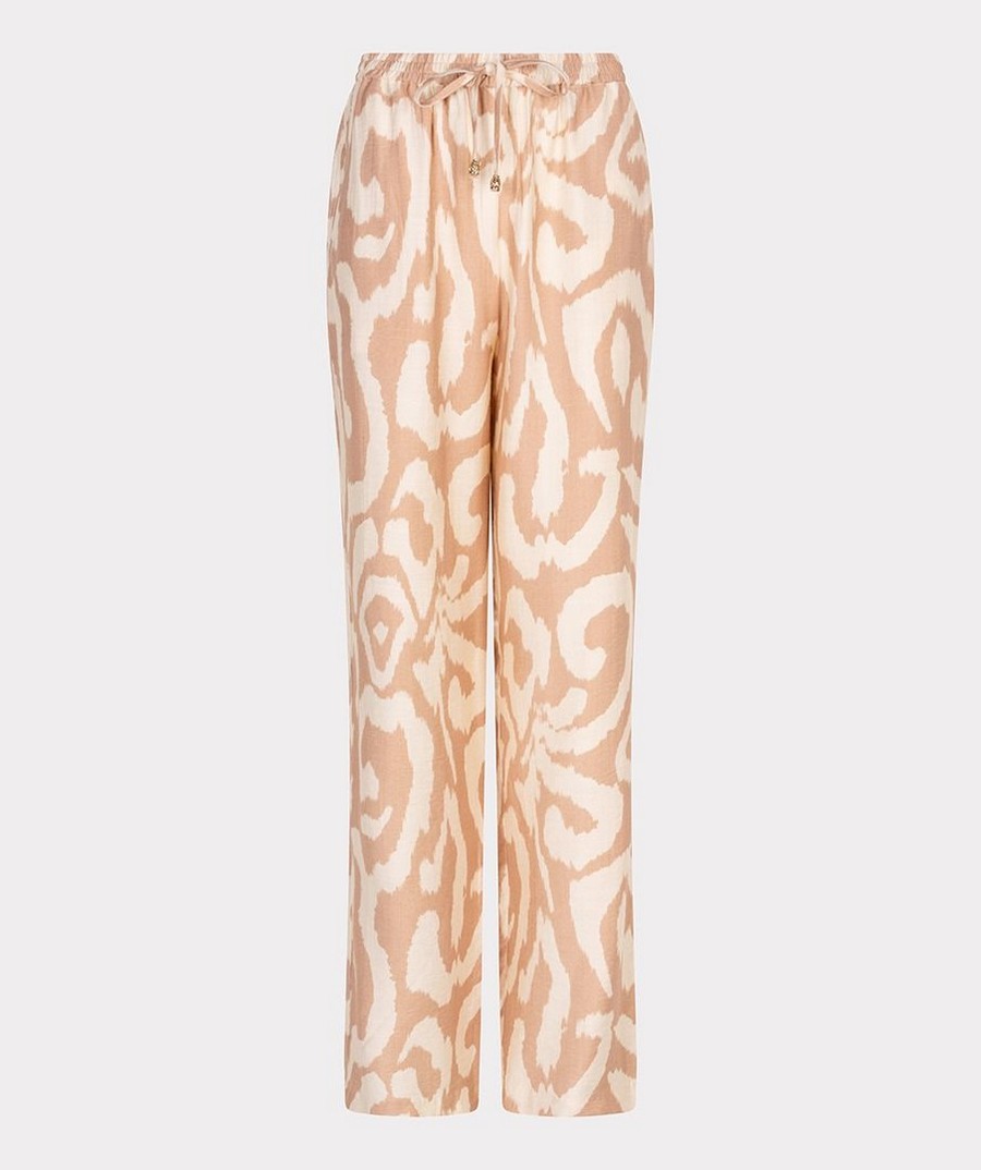 EsQualo Γυναικείο Παντελόνι Rayon με Χρυσές Λεπτομέρειες Solar Swing Regular Fit φωτογραφία