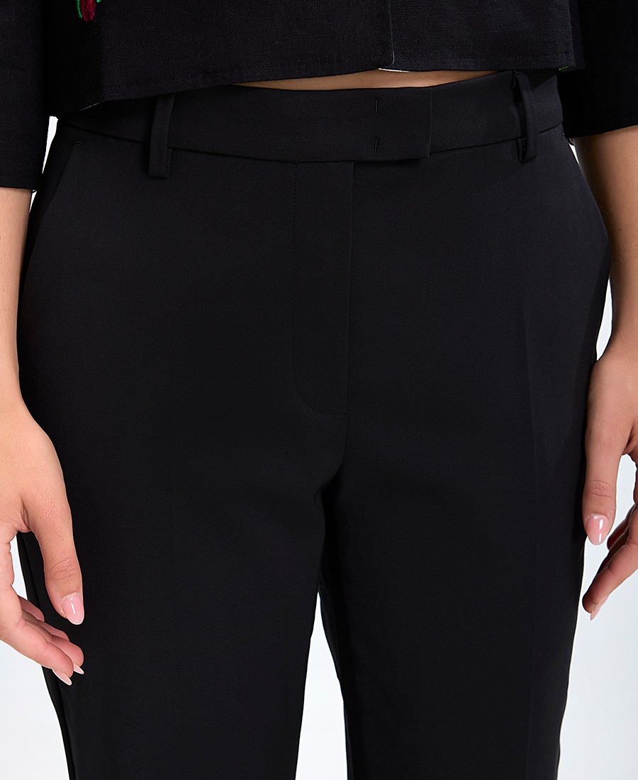 Gerry Weber Γυναικείο Παντελόνι Cropped με Βαμβάκι και Ελαστικότητα σε Μαύρο φωτογραφία