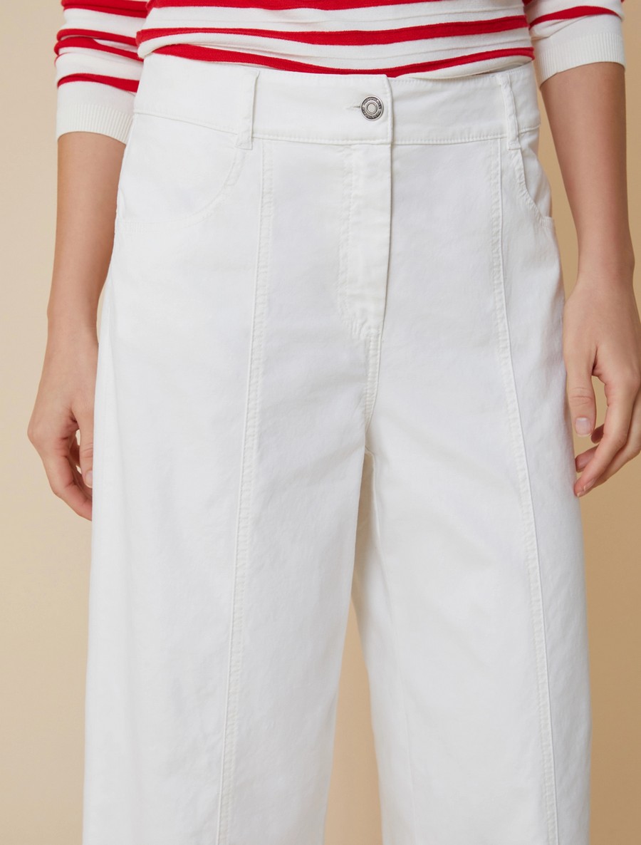 Penny Black Γυναικείο Βαμβακερό Παντελόνι Wide Leg σε Ιβουάρ φωτογραφία