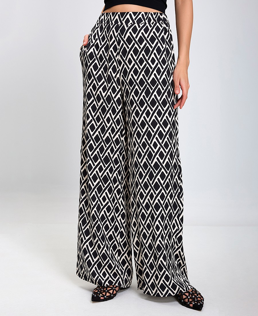 Penny Black Γυναικεία Παντελόνα με All Over Print και Ελαστική Μέση σε Εμπριμέ Μαύρο