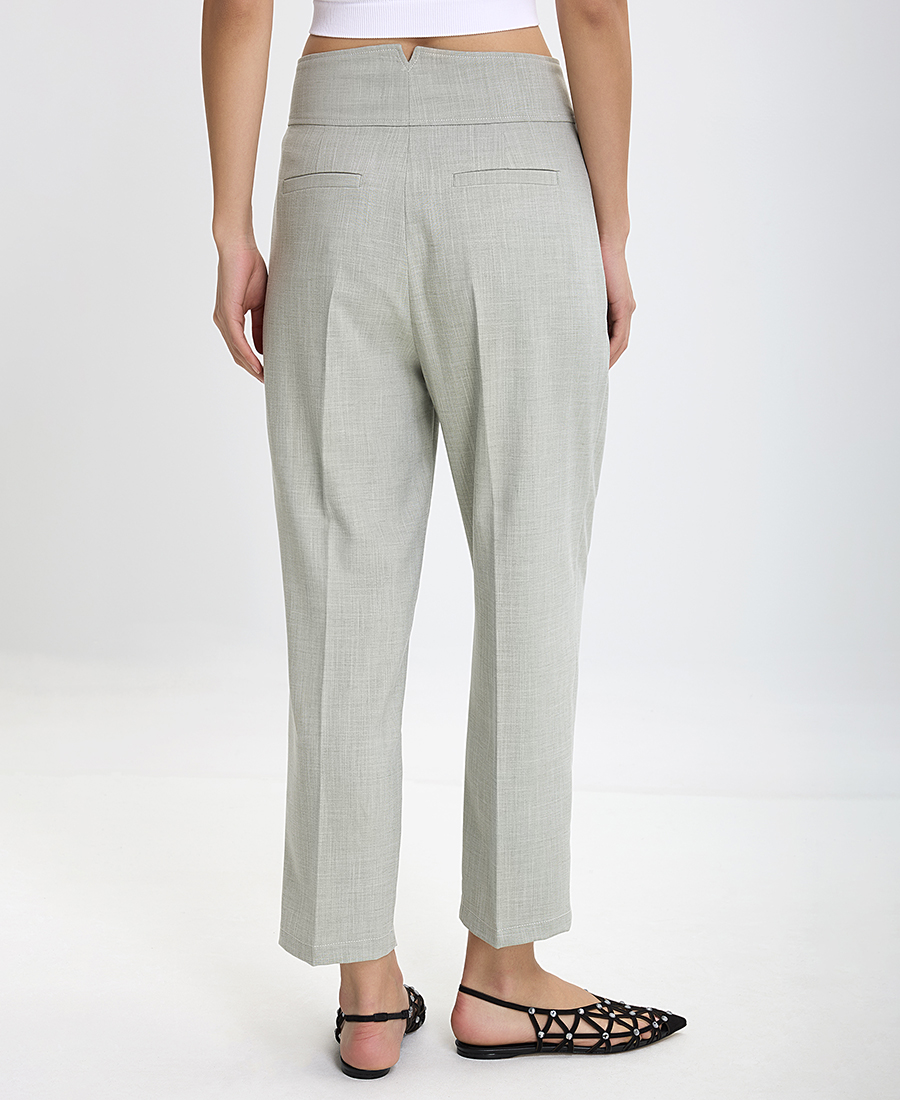 Penny Black Γυναικείο Παντελόνι με Ψηλή Μέση και Πιέτες σε Πράσινο φωτογραφία