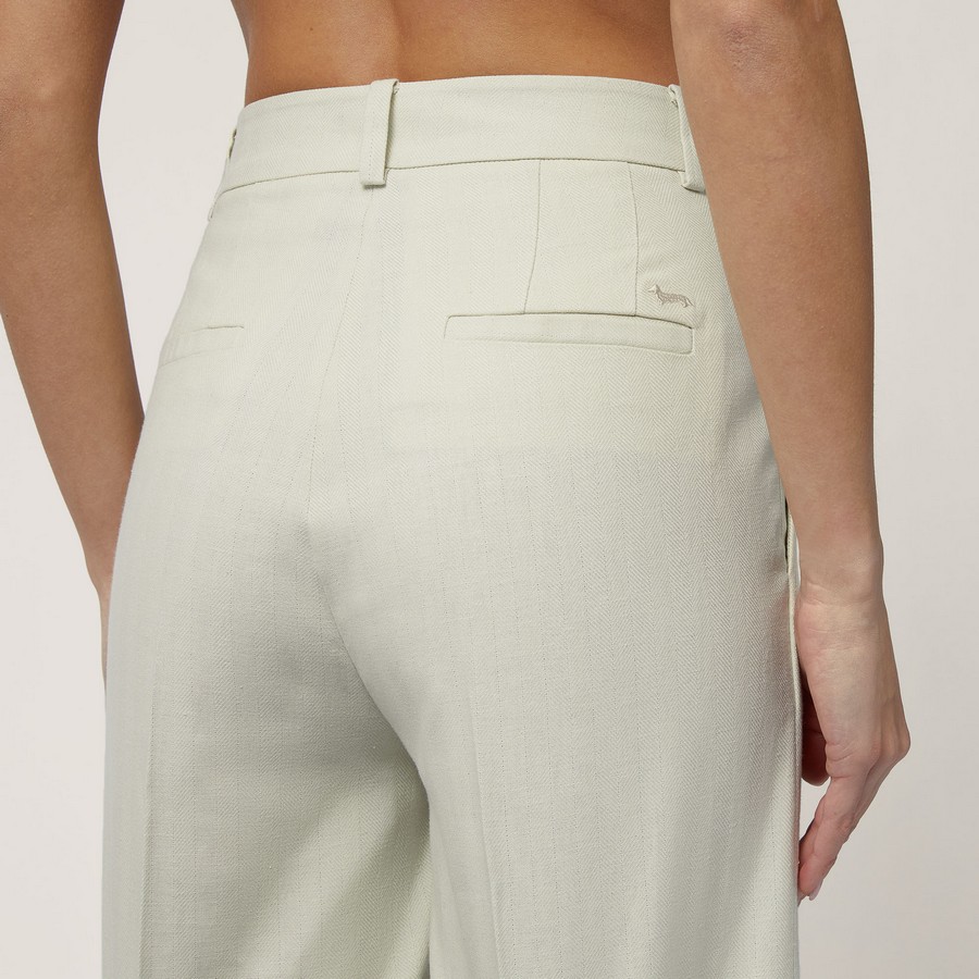 Harmont & Blaine Γυναικείο Λινό Παντελόνι με Στρίφωμα Turn-Up Comfort Fit φωτογραφία