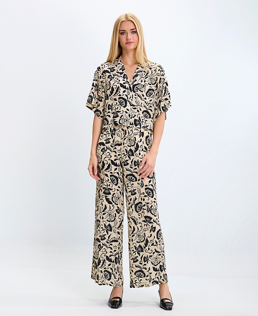 19.70 Γυναικείο Παντελόνι Regular Fit με Φλοράλ Μοτίβο φωτογραφία